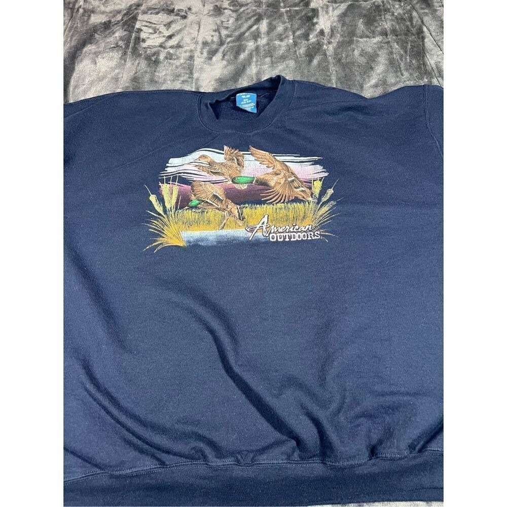Vintage‎ Y2K nature American Outdoor sweater, blue size XXL
